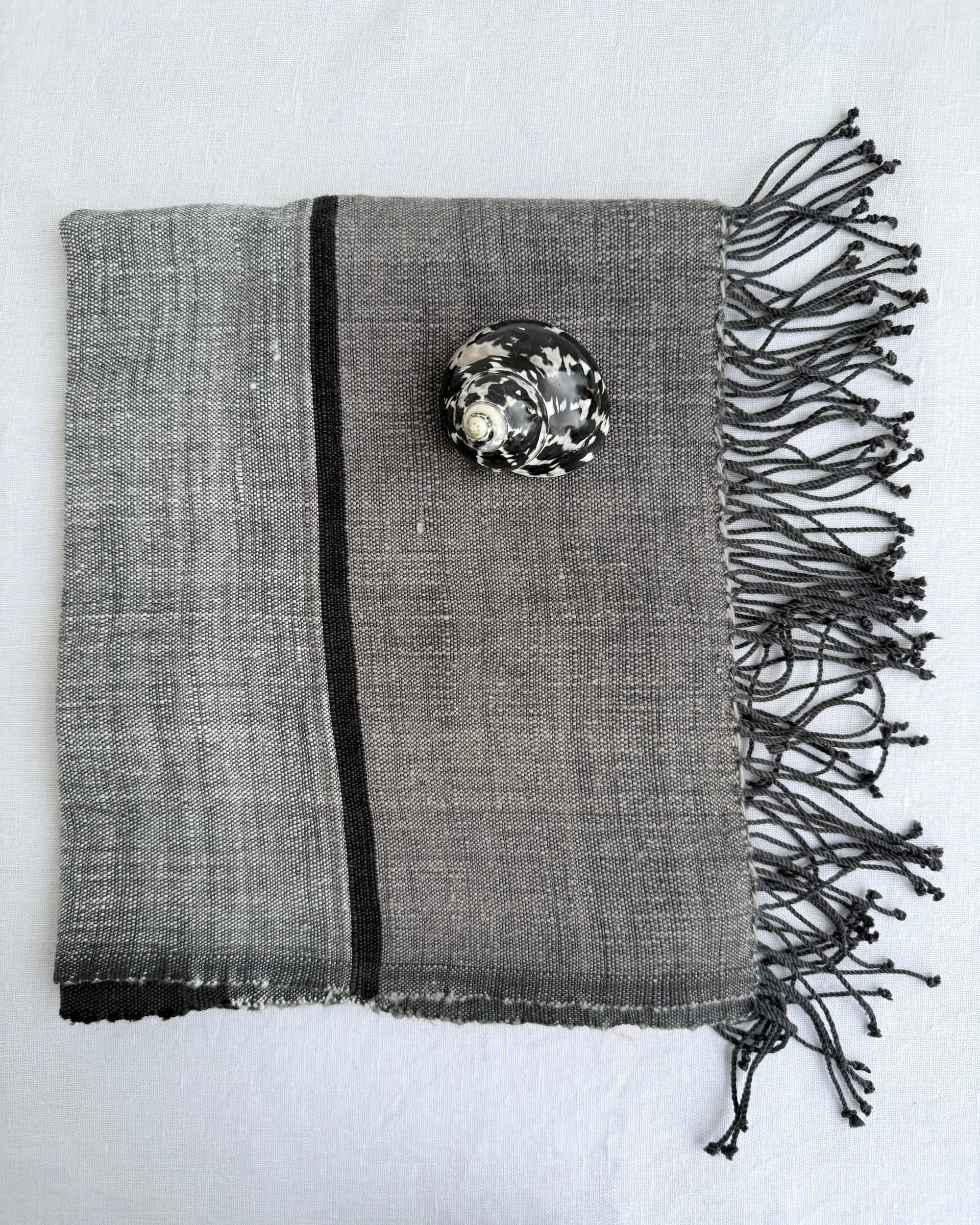Handwoven Ethiopian Dark fringe Hand Towel