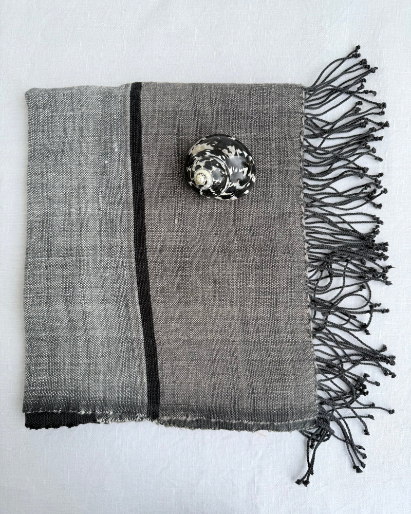 Handwoven Ethiopian Dark fringe Hand Towel