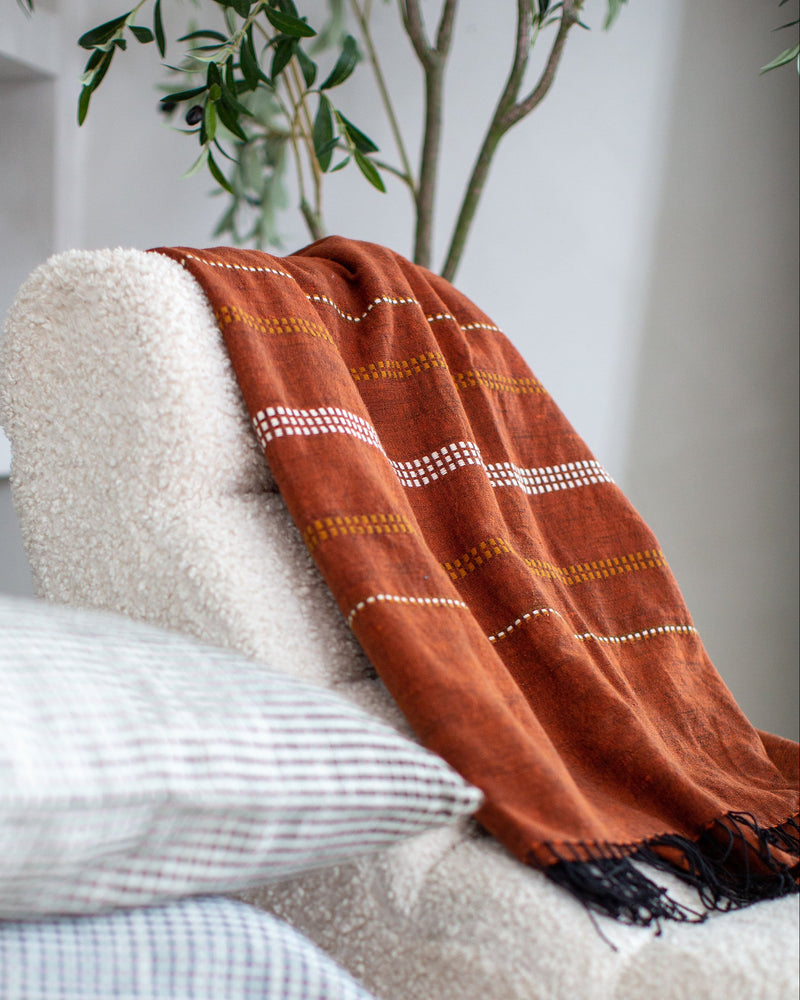 Handwoven Ethiopian 'Zenach' throw