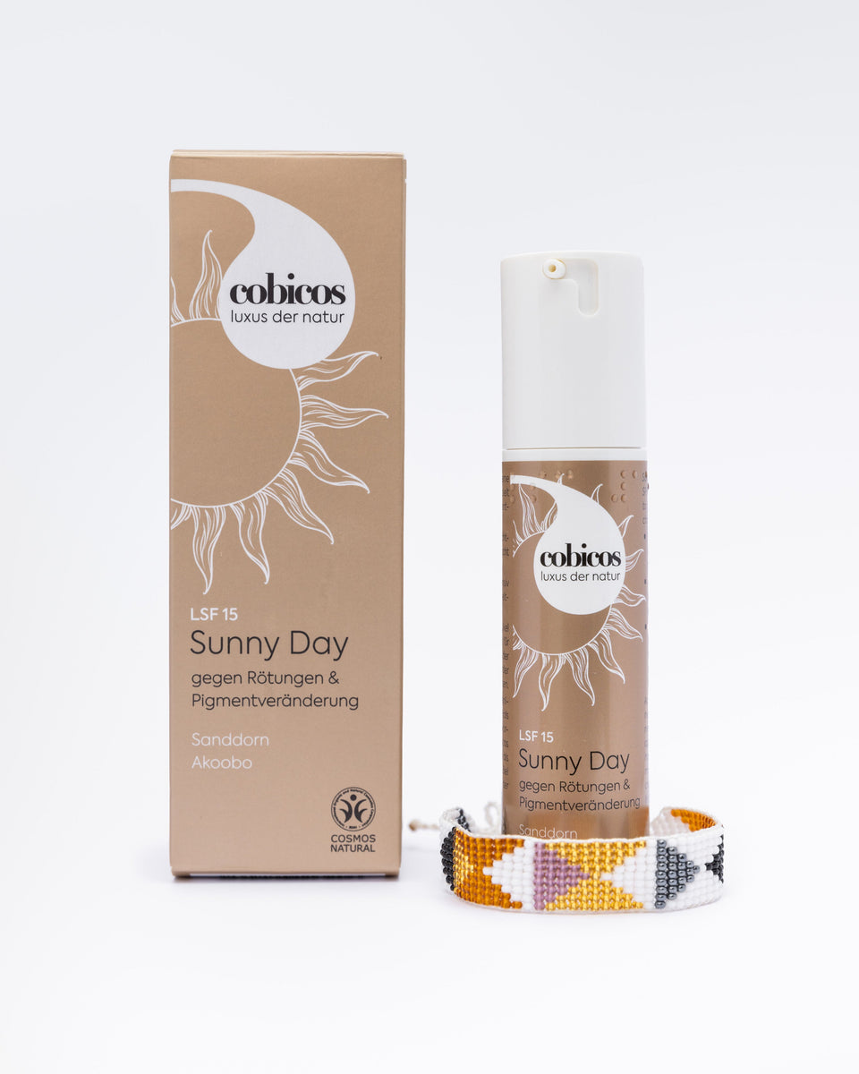 Collaboration with Cobicos Sunny Day SPF 15 sunscreen and Samburu women artisans on a beaded bracelet.